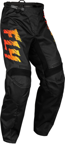Fly Racing Youth F-16 Pants Black/Yellow/Orange Sz 20 377-23120