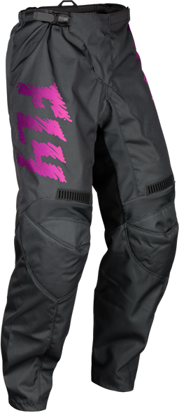 Fly Racing Youth F-16 Pants Grey/Charcoal/Pink Sz 24 377-23024