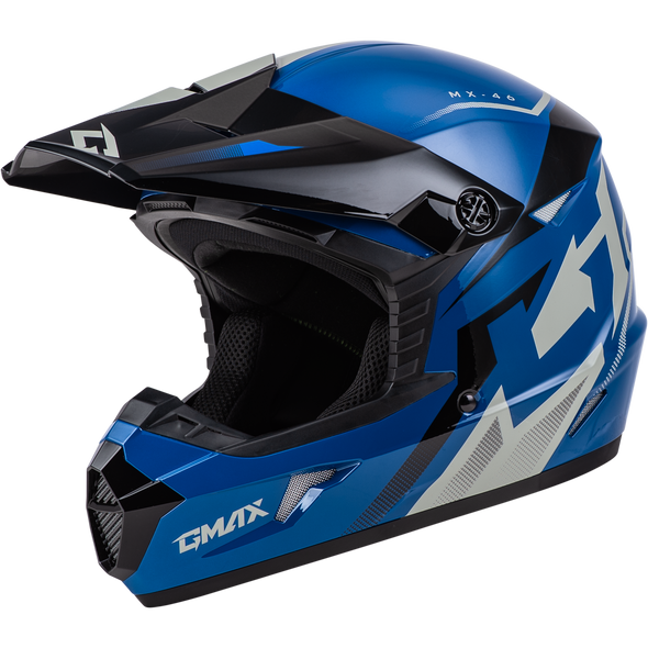 Gmax Mx-46 Compound Helmet Blue/Black/Grey Md D3464435