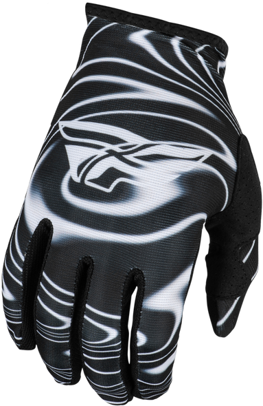 Fly Racing Youth Lite Warped Gloves Black/White Ym 377-744Ym