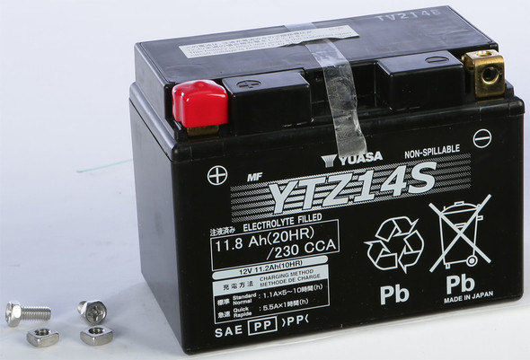 Yuasa Battery Ytz14S Sealed Factory Activated Yuam72Z14
