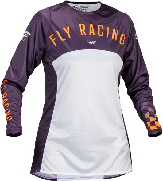 Fly Racing Women'S Lite Jersey Deep Purple/Wht/Neon Coral Sm 377-621S