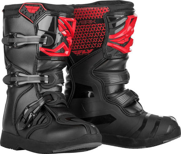 Fly Racing Youth Maverik Boots Red/Black Sz 05 364-67305