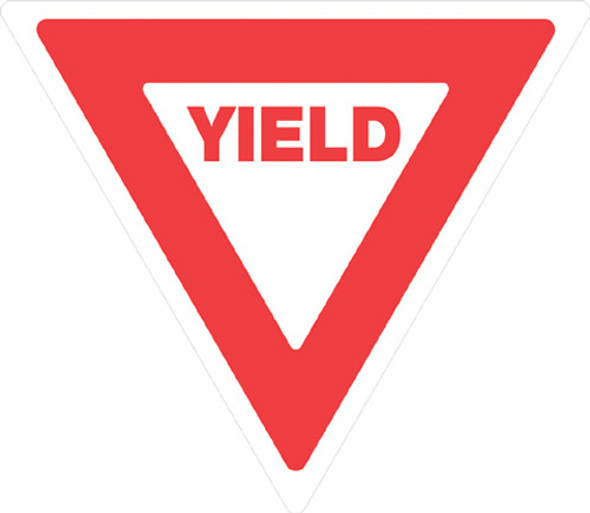 Voss Signs Plastic Reflective Sign 12" Yield On White Background 499 Y Wr