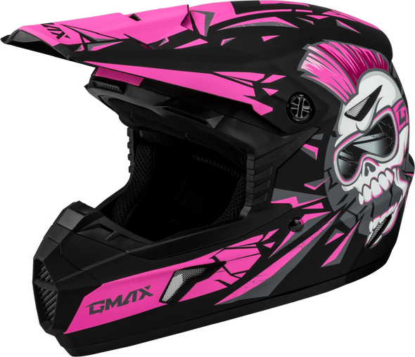Gmax Youth Mx-46Y Unstable Helmet Matte Black/Pink Ym D3466171