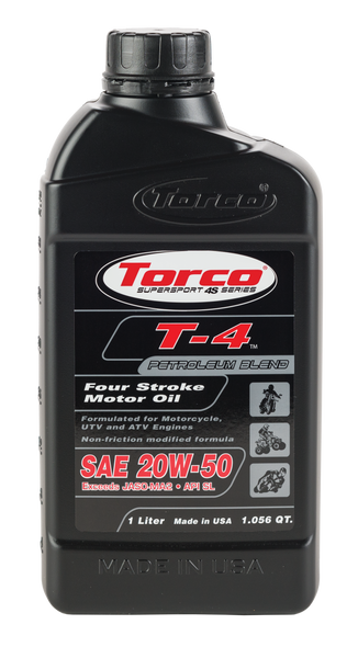 Torco T-4 4-Stroke Motor Oil 20W-50 1L T612050Ce