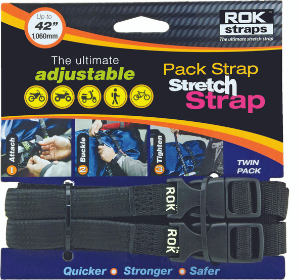 Rokstraps Pack Strap Black 12"X42"X5/8" Rok10314