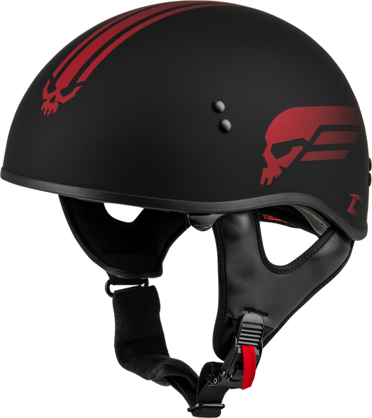 Gmax Hh-65 Retribution Helmet Matte Black/Red Lg H16511326