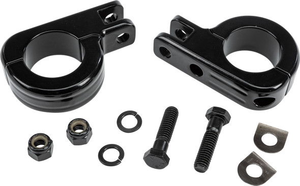 Harddrive Footpeg Mount Clamps 1.5" Bar Black P77-6005Gb