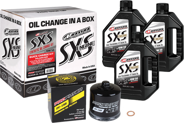 Maxima Sxs Quick Change Kit 10W-50 With Black Oil Filter 90-219013-Txp