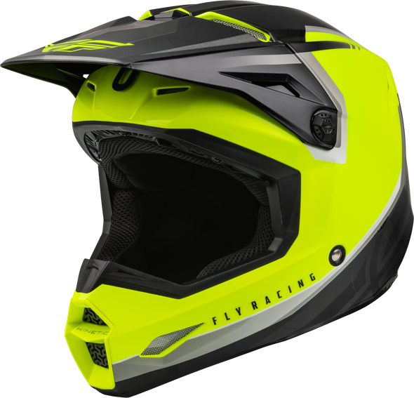 Fly Racing Youth Kinetic Vision Helmet Hi-Vis/Black Ym F73-8651Ym