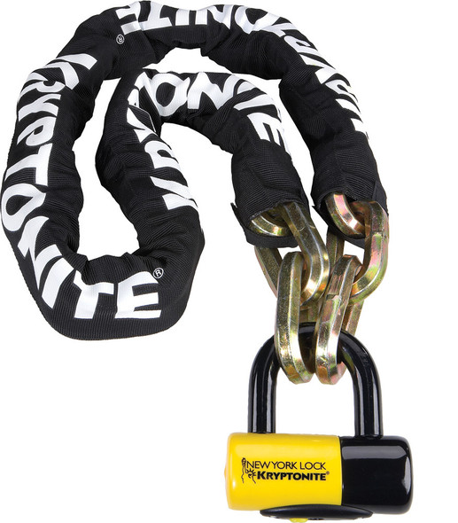 Kryptonite Ny Faghettaboudit Chain/Disc Lock 5Ft Black/Yellow 999492