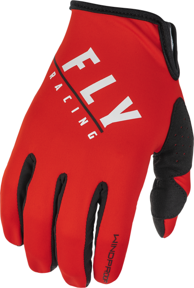 Fly Racing Windproof Gloves Black/Red Sz 08 371-14308