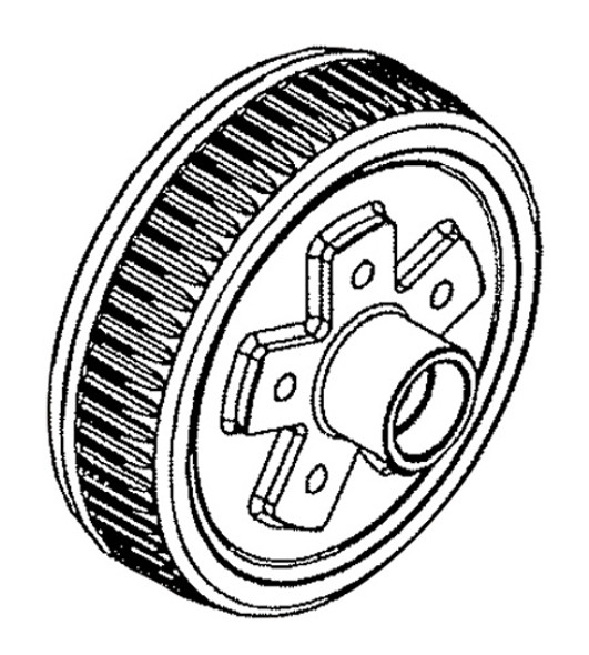 Reliable Mach Brake Drum 5 On 4-1/2 5-1000-04-00