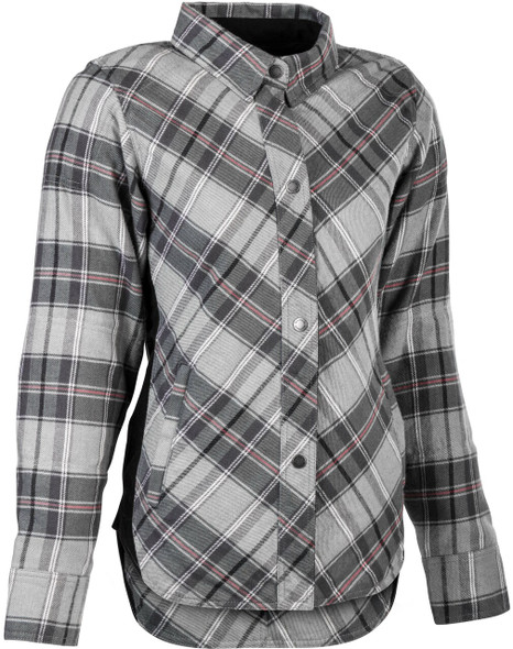 Highway 21 Women'S Rogue Flannel Pink/Grey Xl #6049 489-1451~5