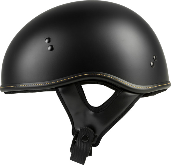 Highway 21 .357 Solid Half Helmet Matte Black Md F77-1101M