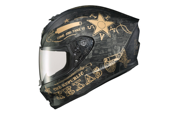 Scorpion Exo Exo-R420 Full Face Helmet Lone Star Black/Gold Xl 42-1726