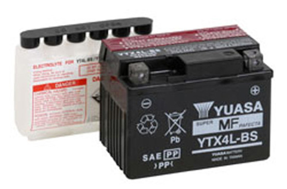 Yuasa Ytx4L-Bs Maintenance Free 12 Volt Battery Yuam62X4B