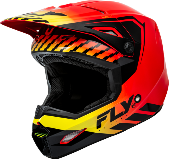 Fly Racing Kinetic Menace Helmet Red/Black/Yellow Xs F73-8658Xs