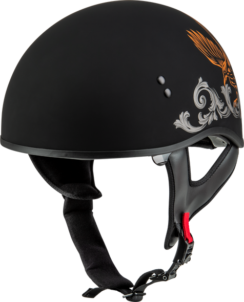 Gmax Hh-65 Corvus Helmet Matte Black/Silver/Orange Lg H16510946