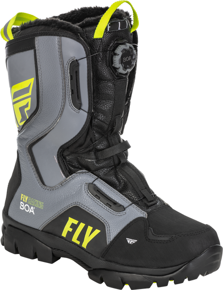 Fly Racing Marker Boa Boot Black/Grey/Hi-Vis Sz 10 361-96710