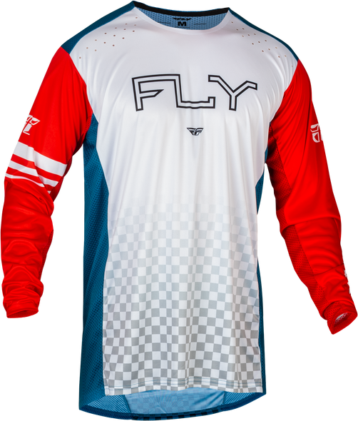 Fly Racing Youth Rayce Bicycle Jersey Red/White/Blue Ys 377-054Ys