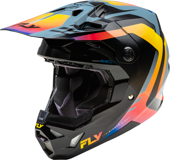 Fly Racing Formula Cp Krypton Helmet Grey/Black/Electric Fade Md 73-0038M