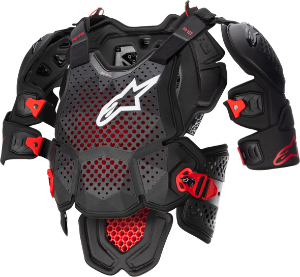 Alpinestars A-10 V2 Full Chest Protector Anthracite/Black/Red Xs/Sm 6700523-1431-Xss