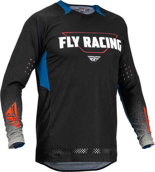 Fly Racing Evolution Dst Jersey Black/Grey/Blue Md 376-121M