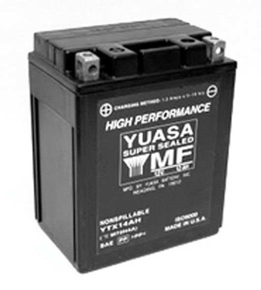 Yuasa Ytx14Ah-Bs H-Performancemf Battery Yuam62H4A