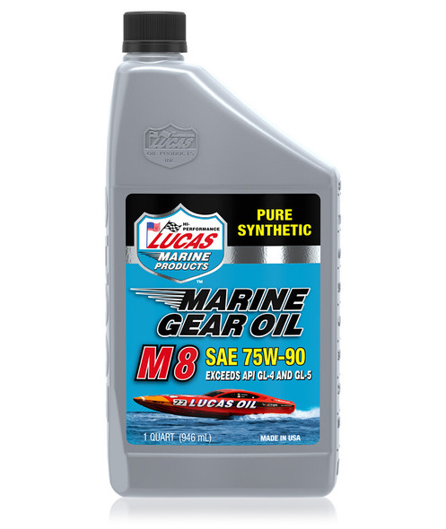 Lucas Marine Gear Oil Pure Synthetic M8 1Qt 10652