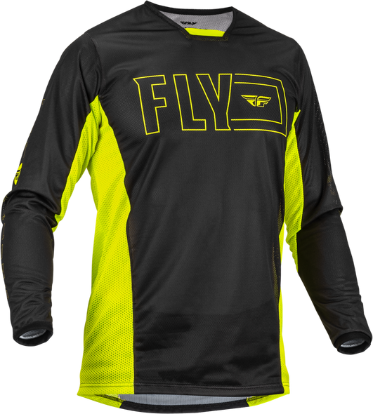 Fly Racing Kinetic Mesh Jersey Hi-Vis/Black Xl 376-310X