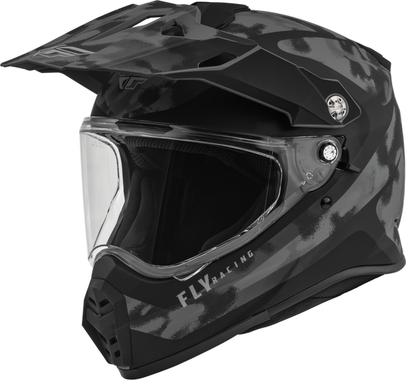 Fly Racing Trekker Pulse Helmet Matte Grey/Black Camo 2X 73-70262X