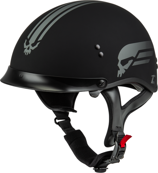 Gmax Hh-65 Retribution Helmet W/Peak Matte Black/Silver Xl H96511817