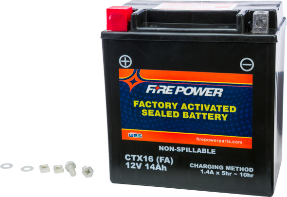 Fire Power Battery Ctx16 Sealed Factory Activated Ctx16-Bs (Fa)