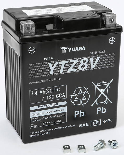 Yuasa Battery Ytz8V Sealed Factory Activated Yuam728Zv