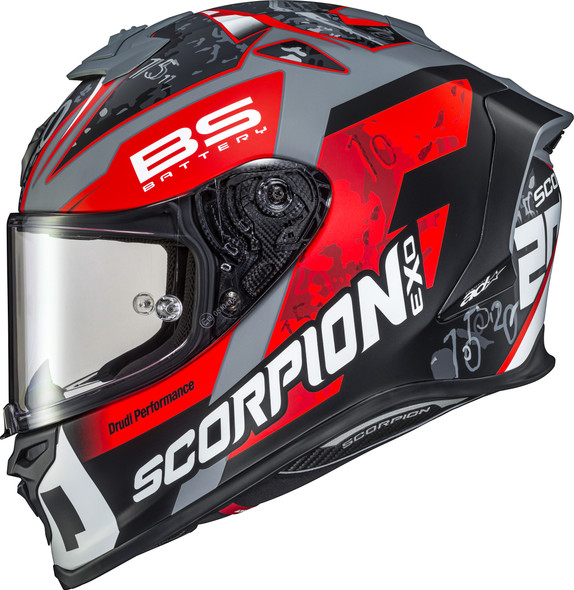 Scorpion Exo Exo-R1 Air Full Face Helmet Quartararo Red Xl R1-4016