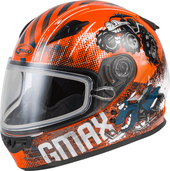 Gmax Youth Gm-49Y Beasts Snow Helmet Orange/Blue/Grey Ym G24911271