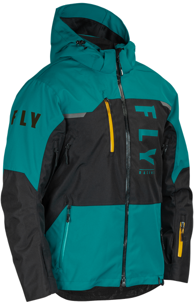 Fly Racing Carbon Jacket Black/Teal/Orange Md 470-5203M