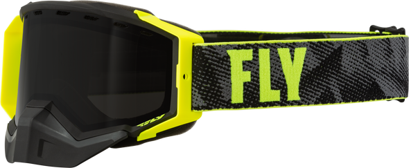 Fly Racing Zone Pro Snow Goggle Blk/Hi-V W/ Black/Polarized Smoke Lens 37-50331