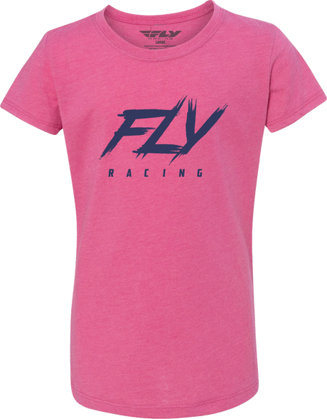 Fly Racing Girl'S Fly Edge Tee Pink Yl 356-0175Yl