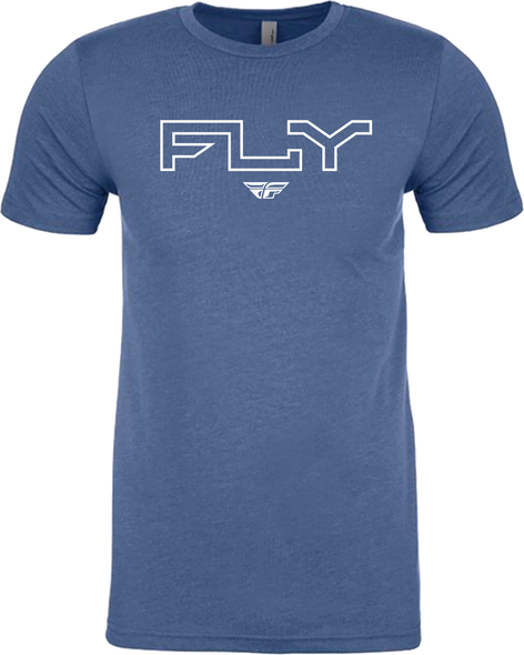 Fly Racing Fly Edge Tee Cool Blue Heather Xl 354-0310X