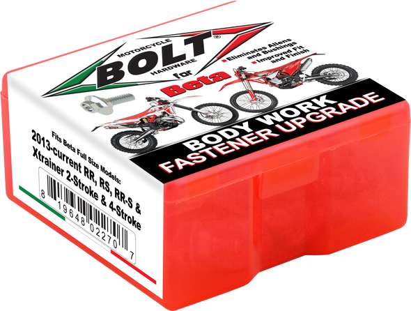 Bolt Full Plastic Fastener Kit Beta Rr/Rr-S/Rs/Xtrainer Bet-1300124