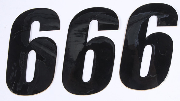 D-Cor Number 6 Black 4" 3/Pk 45-24-6