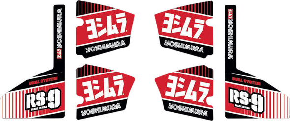 Yoshimura Rs-9 Muffler Decal Set 6/Pcs Rs9-Nb004