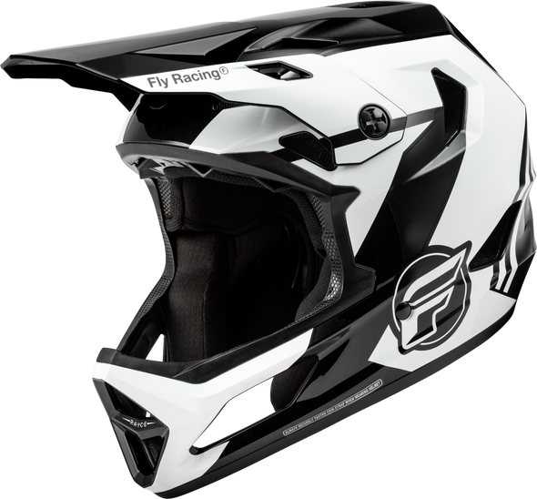 Fly Racing Rayce Helmet Black/White/Grey Xs 73-3609Xs