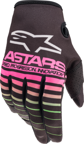 Alpinestars Youth Radar Gloves Black/Green Neon/Pink Fluo 2Xs 3541822-1669-2Xs