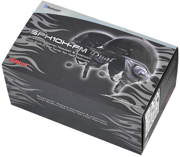 Sena Sph10H-Fm W/Built-In Fm Tuner For Half Helmets Dual Pack Sph10Hd-Fm-01