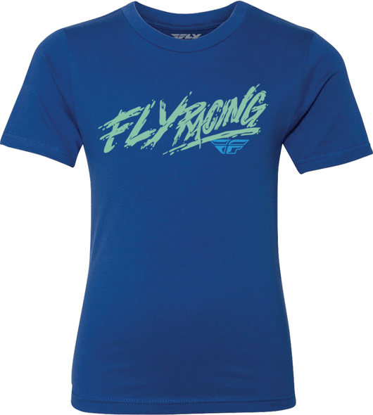 Fly Racing Youth Fly Khaos Tee Blue Yl 352-0021Yl
