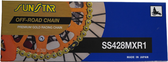 Sunstar Chain Mxr1 Non-Sealed 428X134 Gld/Gld Ss428Mxr1-134